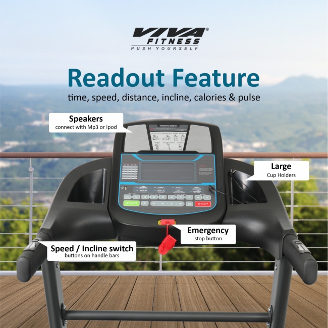 T 60 Motorized Treadmill VIVA FITNESS